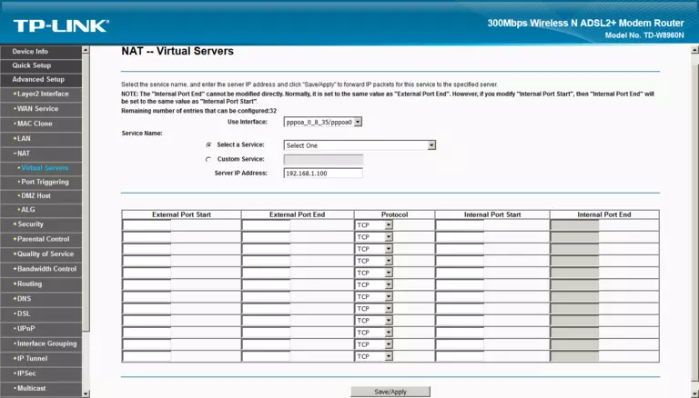 port forwarding