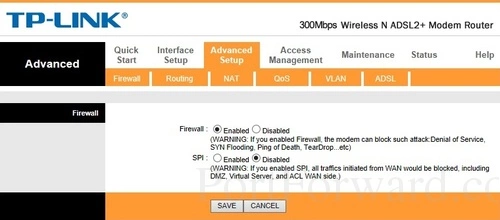 TP-Link TD-W8961N Firewall