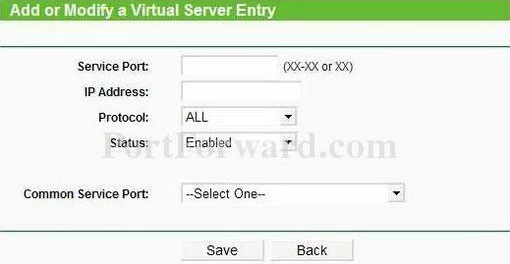 TP-Link TL-MR3220 port forward