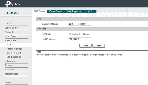 TP-Link TL-R470T NAT Setup