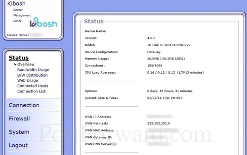 TP-Link TL-WR1043N v2 - Kibosh Overview