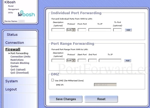 TP-Link TL-WR1043ND v2 - Kibosh Port Forwarding