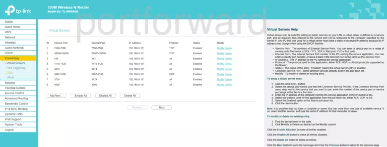 port forwarding