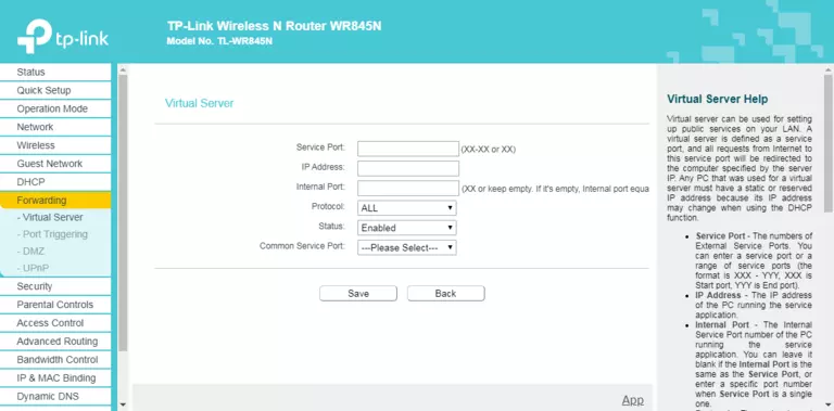 port forwarding