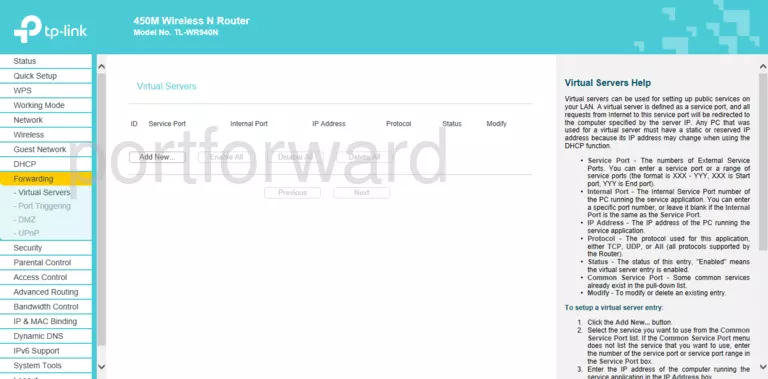 port forwarding