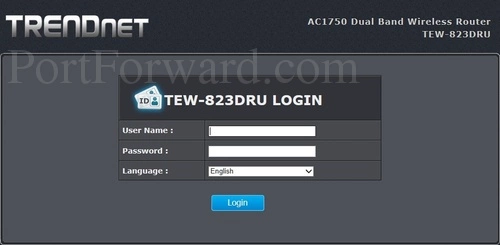 Trendnet TEW-823DRU Login