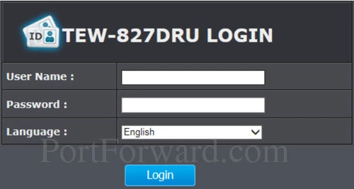 Trendnet TEW-827DRU Login