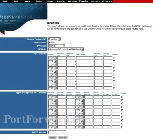 TRENDnet TPL-111BR port forward