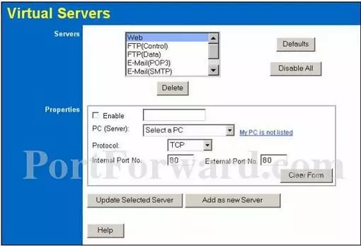 Trendnet TW100-BRF114U port forward