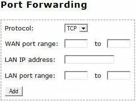 US Robotics USR5464 port forward