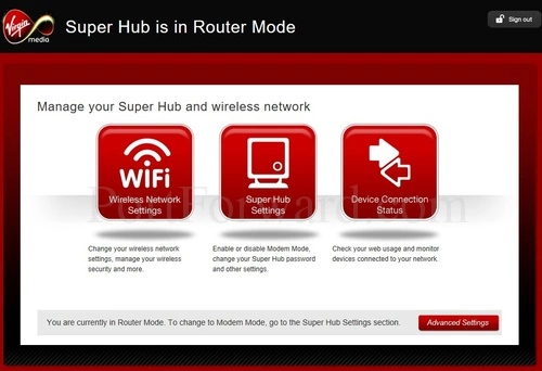 Virgin Media Super Hub 2ac Home