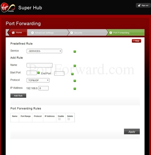 Virgin Media Super Hub 2ac Port Forwarding