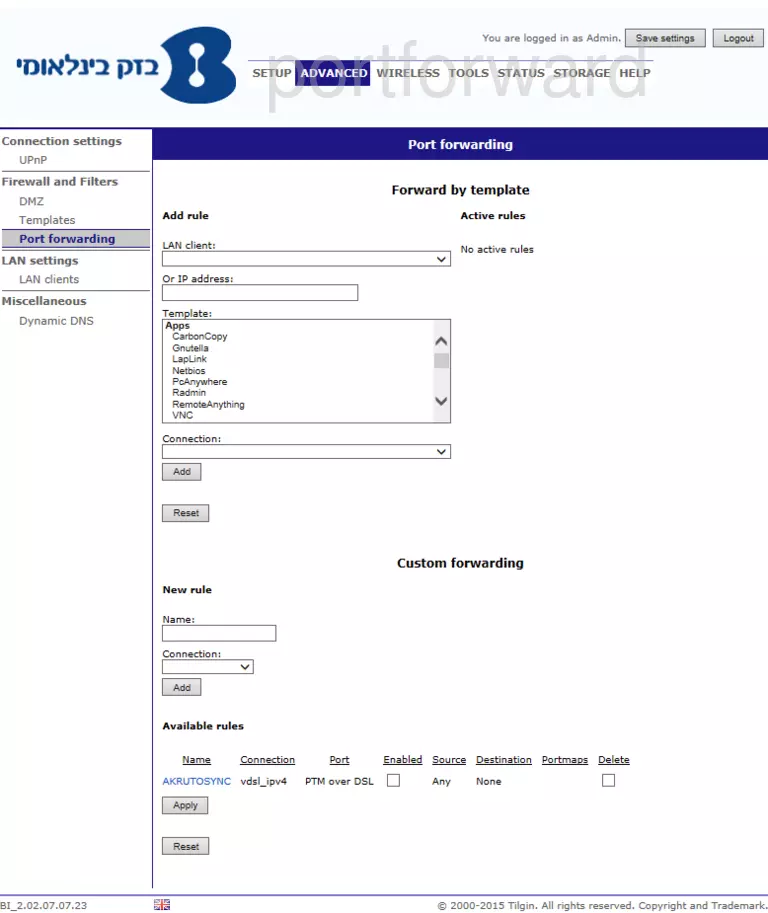 port forwarding