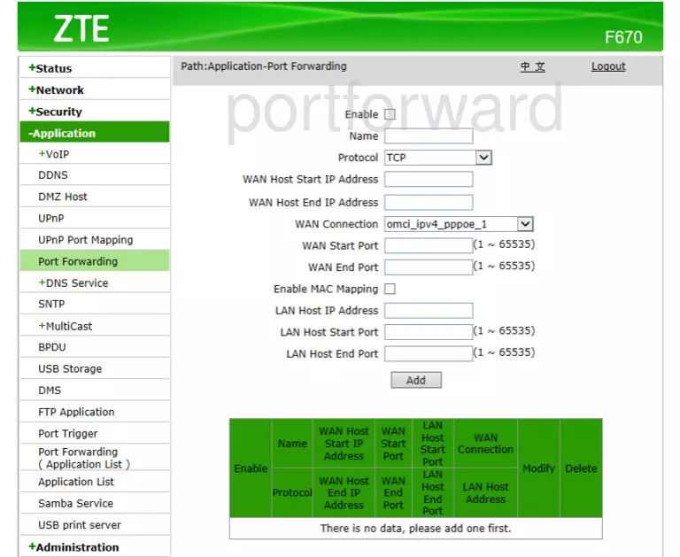 port forwarding