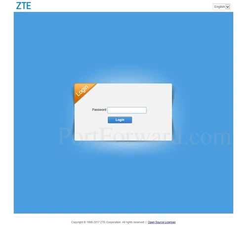 ZTE MF275R Login