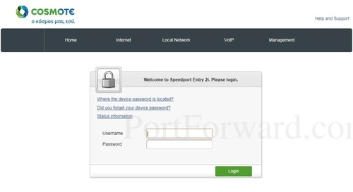 ZTE Speedport Entry 2i Login