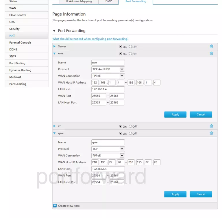 port forwarding