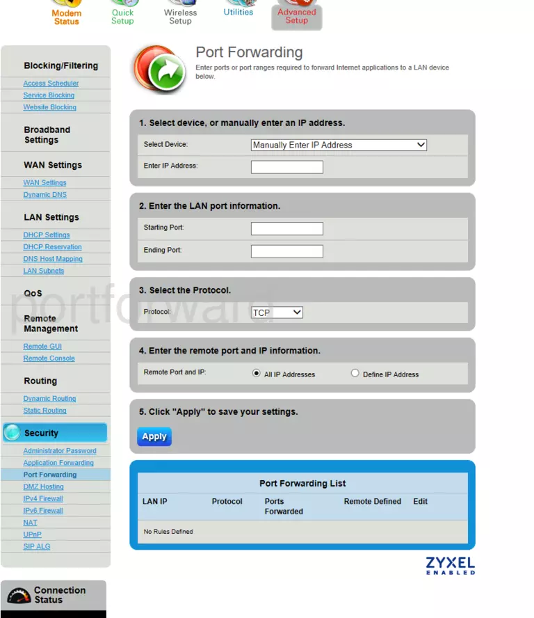 port forwarding