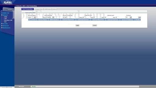 ZyXEL P-870HN-51b port forward